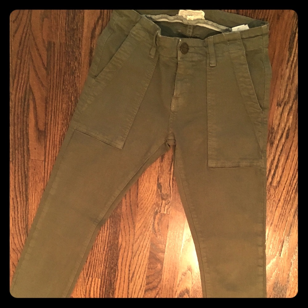 Current/Elliot army green denim pant